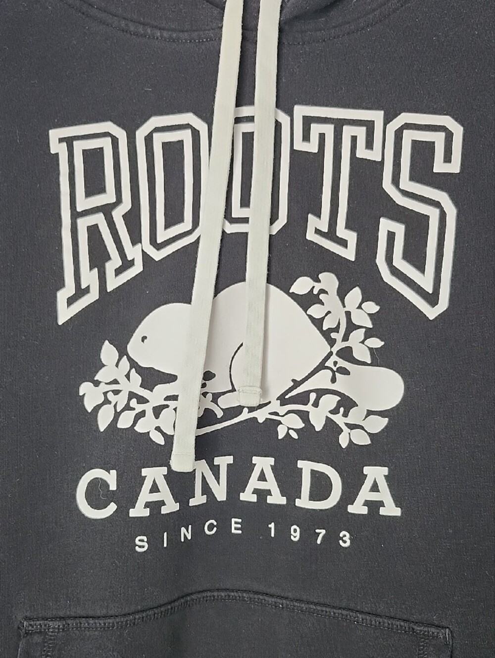 Roots Canada Black Logo Hoodie - Picture 2 of 3